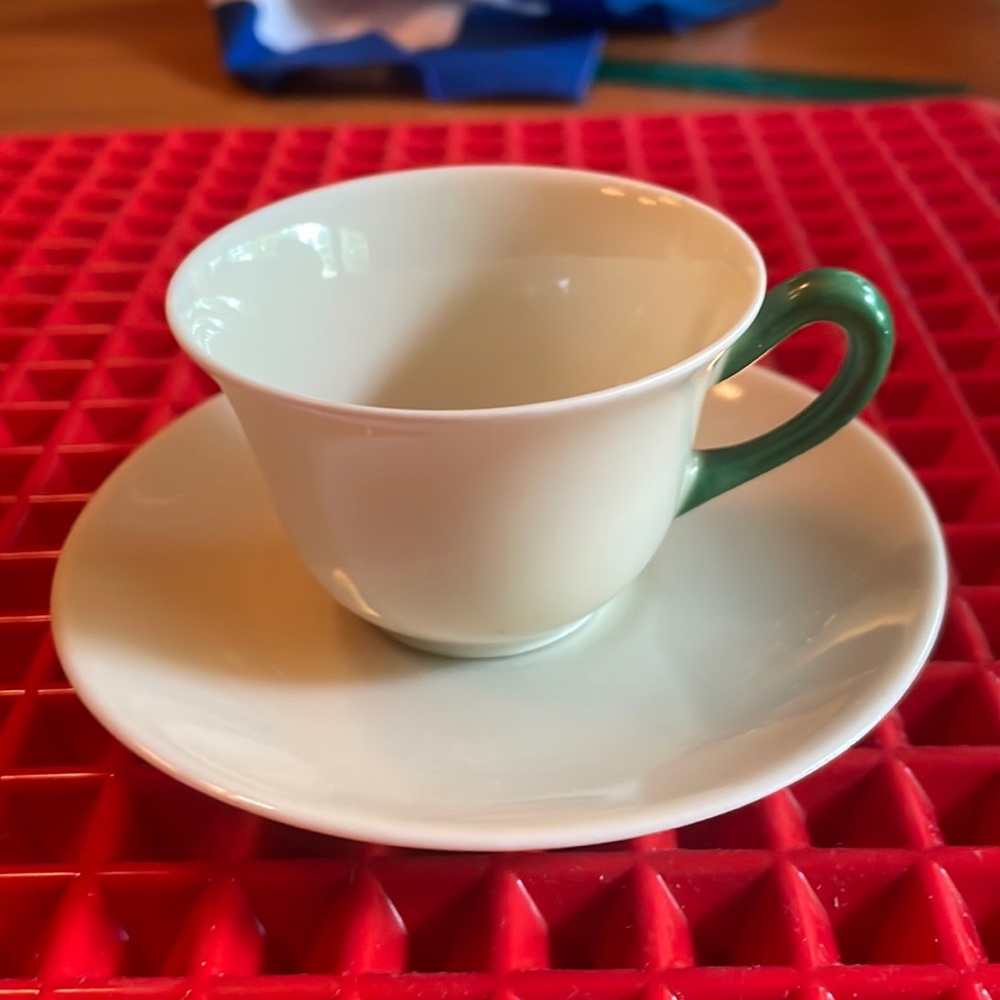 BEAUTIFUL VINTAGE RAYNAUD DEMITASSE TEACUP & SAUCER